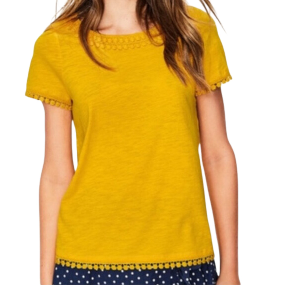 Boden Yellow Short Sleeve Tee
